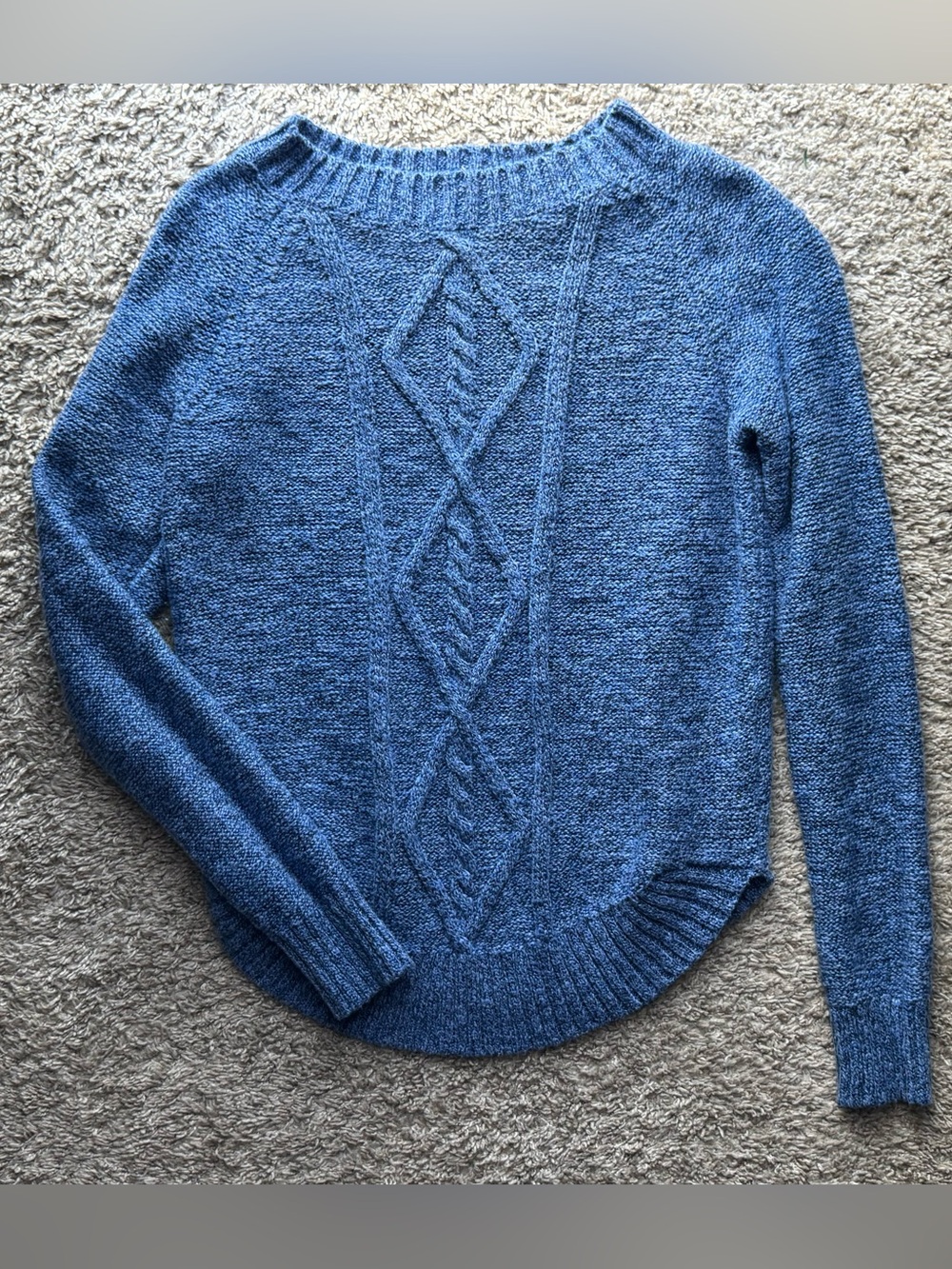 SO Women’s Blue Cable Knit Sweater Size Small
